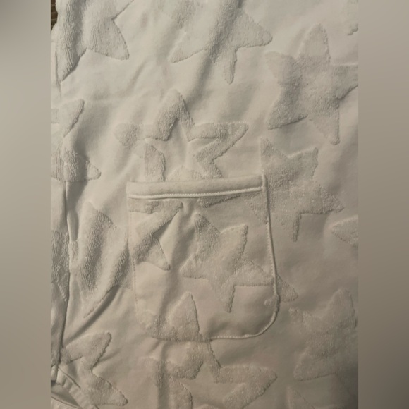 Cat & Jack White Hooded swim cover up Top with Star Design size 4T Girls - Picture 3 of 5